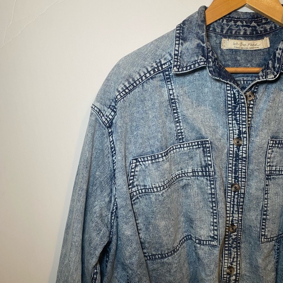 We The Free Blue Denim Style Jacket XS - Picture 2 of 9